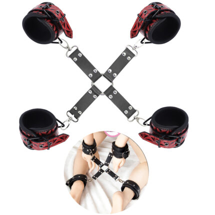 High-end cross-buckle handcuffs shackles binding and restraint QSX-HC-18-R