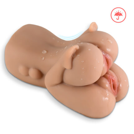 Double vagina sex toy QSX-SFJMH Brown